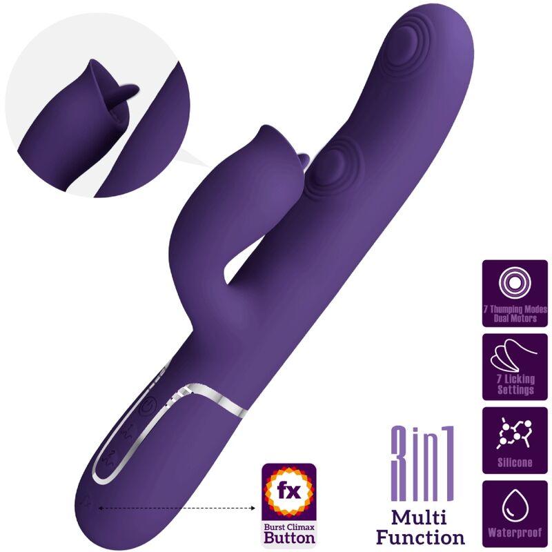 PRETTY LOVE PARTY UP VIBRATEUR LAPIN À LÉCHER VIOLET — vue alternative