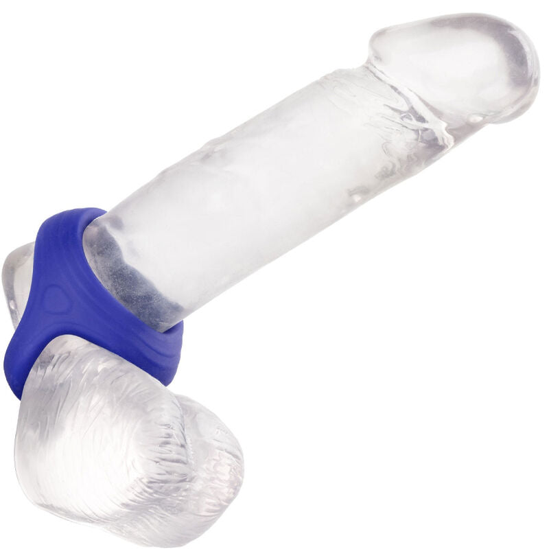 CALEXOTICS ADMIRAL COCK BALL DOUBLE ANNEAU BLEU — accessoires inclus