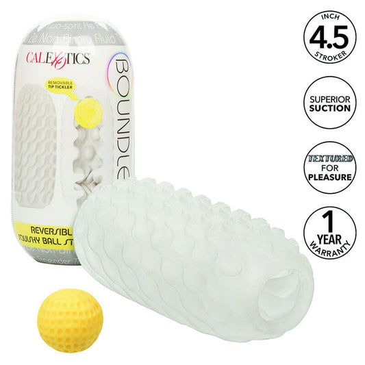CALEXOTICS BOUNDLESS SQUISHY RÉVERSIBLE BALL STROKE GRIS - Aura Intime