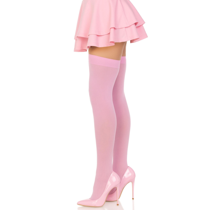 LEG AVENUE HOSIERY Cuisses Hautes Nylon Rose — vue alternative