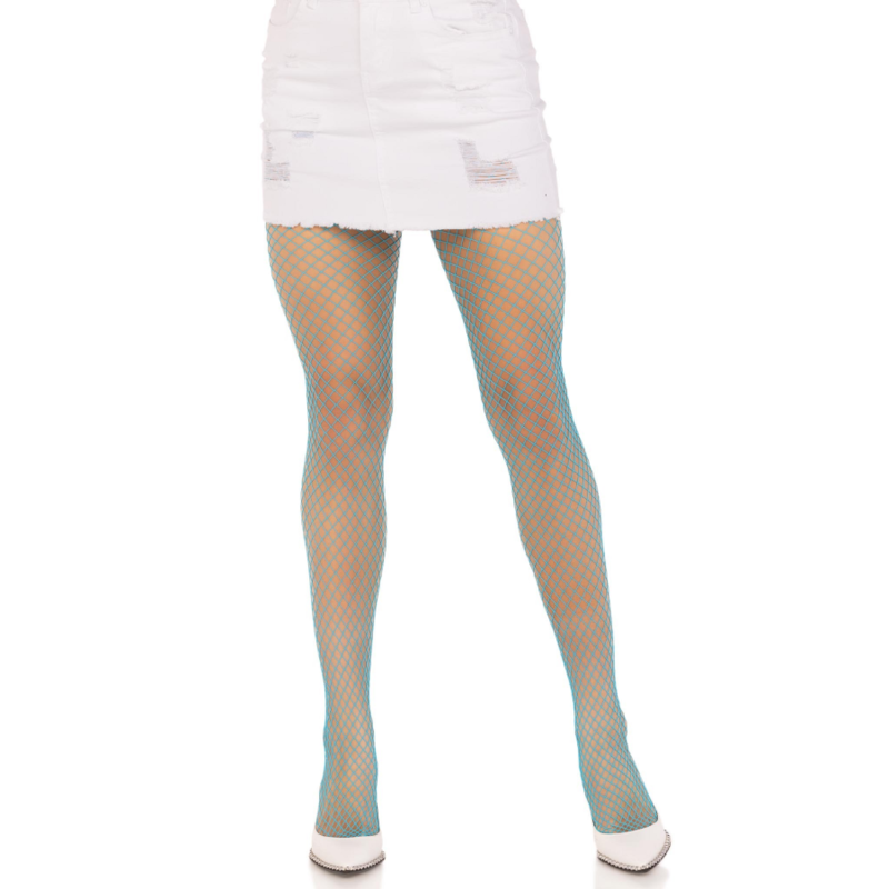 LEG AVENUE HOSIERY Collants Résille Lycra Bleu - Aura Intime