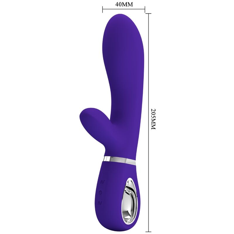 PRETTY LOVE FLIRTATION VIBRATEUR MULTIFONCTION G-SPOT THOMAS VIOLET — accessoires inclus