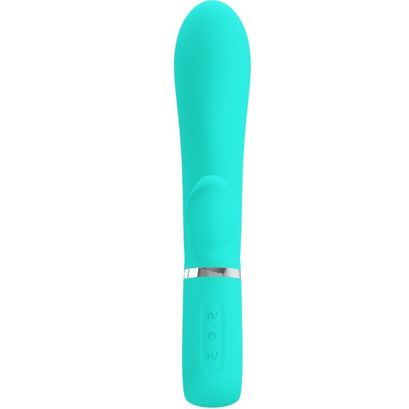PRETTY LOVE FLIRTATION VIBRATEUR MULTIFONCTION G-SPOT THOMAS VERT AQUA — vue détaillée