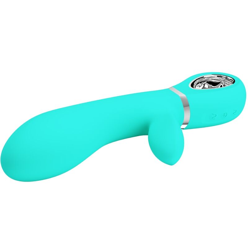 PRETTY LOVE FLIRTATION VIBRATEUR MULTIFONCTION G-SPOT THOMAS VERT AQUA — vue arrière