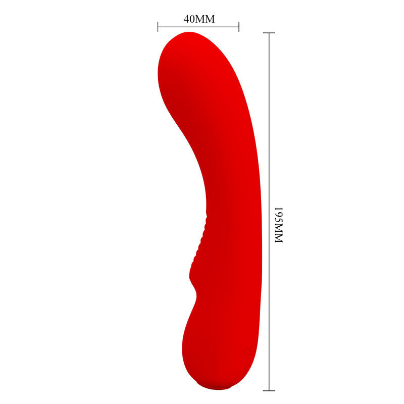 PRETTY LOVE SMART VIBRATEUR RECHARGEABLE PRESCOTT ROUGE — accessoires inclus