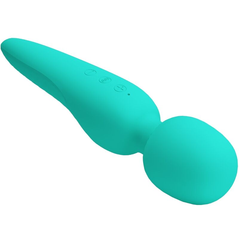 PRETTY LOVE SMART Masseur Meredith 12 Modes Vibration Vert Aqua — accessoires inclus
