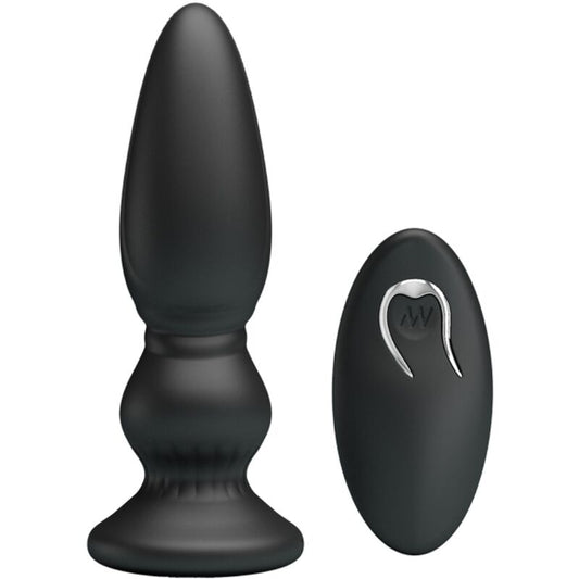 MR PLAY PUISSANT VIBRATEUR TÉLÉCOMMANDE PLUG ANAL NOIR - Aura Intime