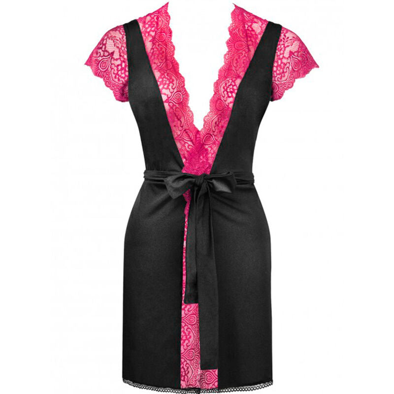 LIVCO CORSETTI SETS Robe Chambre + Culotte Kumiko Lc 90428 Noir S/M — vue alternative