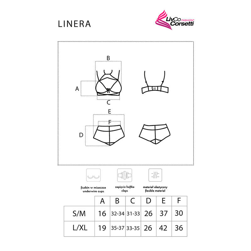 LIVCO CORSETTI SETS Linera For The Senses Collection Soutien-Gorge + Culotte ... — accessoires inclus