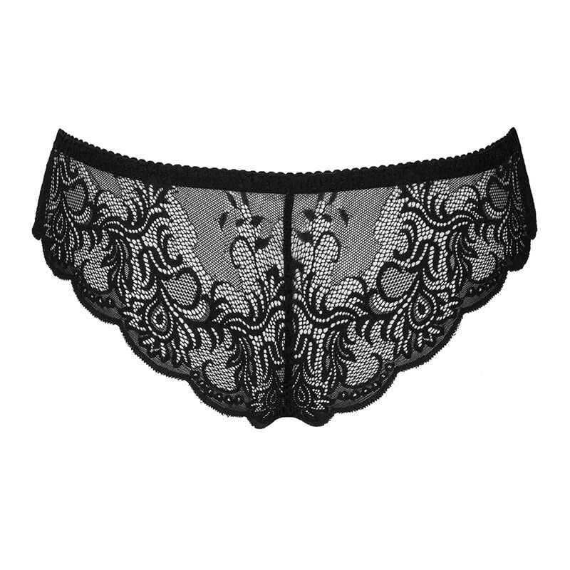 LIVCO CORSETTI PANTIES Love Story Lc 90679 Culotte Crotchless Noir L/Xl — vue alternative