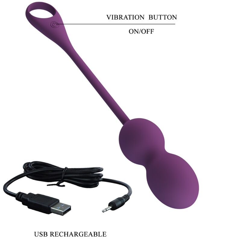 PRETTY LOVE Elvira Kegel Balls App Télécommande Violet — accessoires inclus