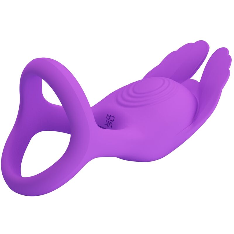 PRETTY LOVE MALE SILAS ANNEAU PÉNIS VIBRANT 7 VIBRATIONS SILICONE VIOLET — vue alternative