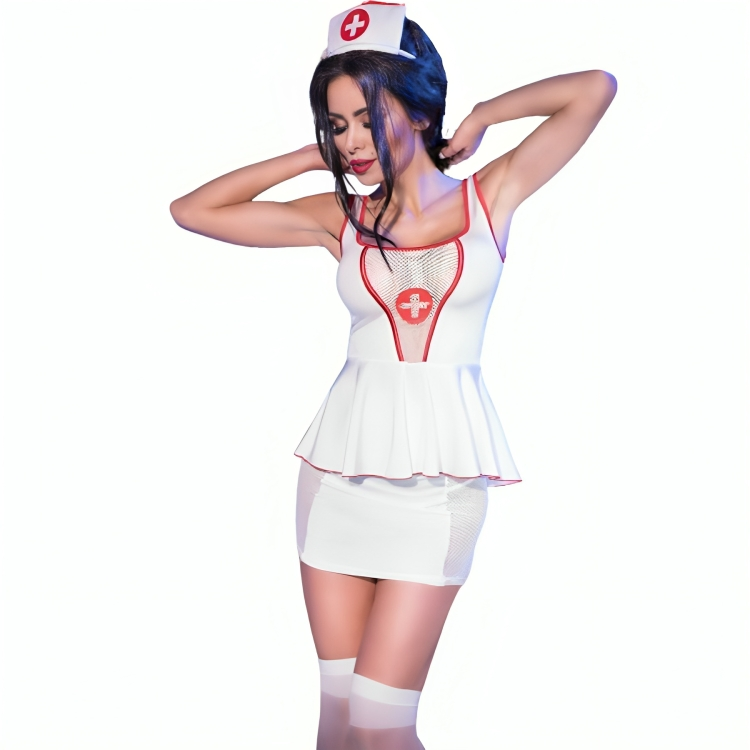 CHILIROSE COSTUMES Cr 4160 Costume Dinfirmière Haut Jupe L/Xl - Aura Intime