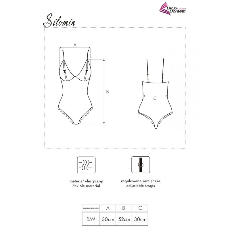 LIVCO CORSETTI SETS Corps + Peignoir Silomin Lc 1401 Noir Taille Unique — accessoires inclus