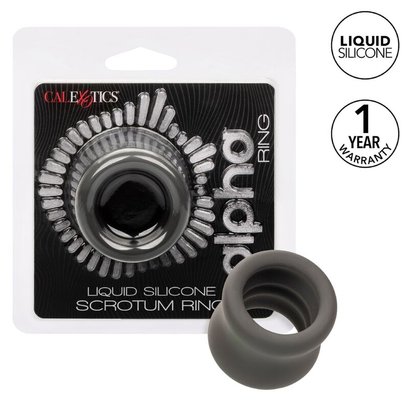 CALEXOTICS ALPHA ANNEAU DÉTIREMENT SCROTUM NOIR - Aura Intime