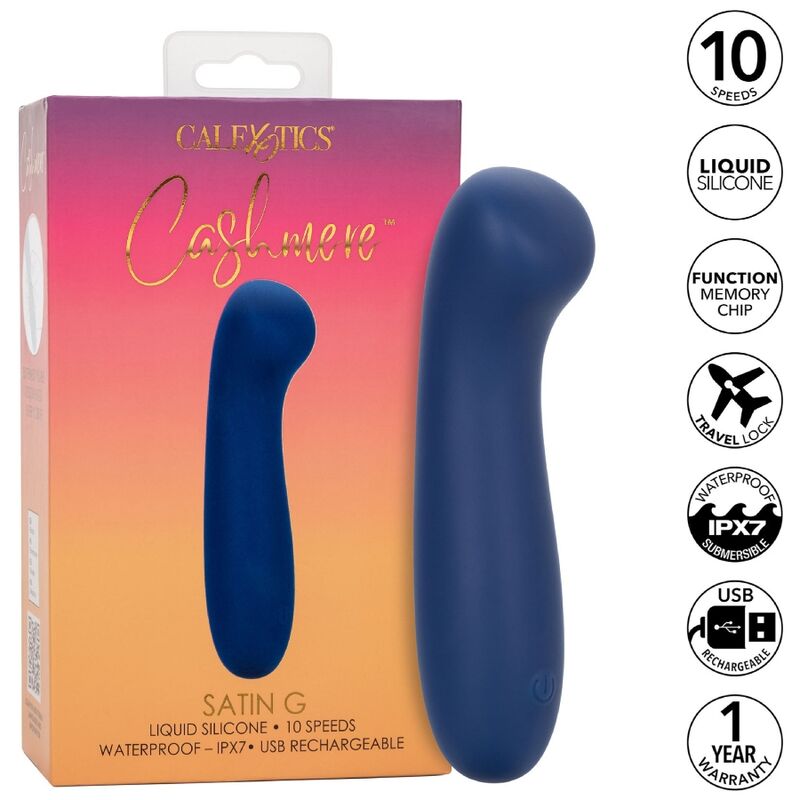 CALEXOTICS Cashmere Satin G Bleu - Aura Intime