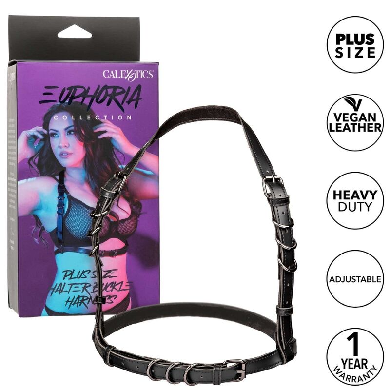 CALEXOTICS Euphoria Harnais Boucle Licol Taille Plus Noir — vue détaillée