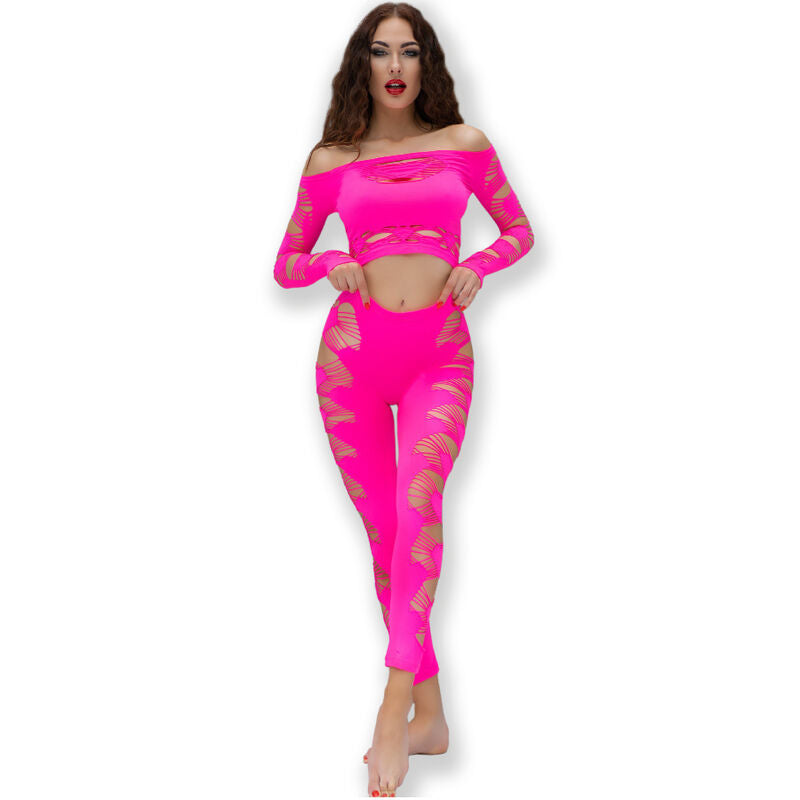 CHILIROSE SETS Cr 4632 Haut & Pantalon Fuchsia S/L - Aura Intime