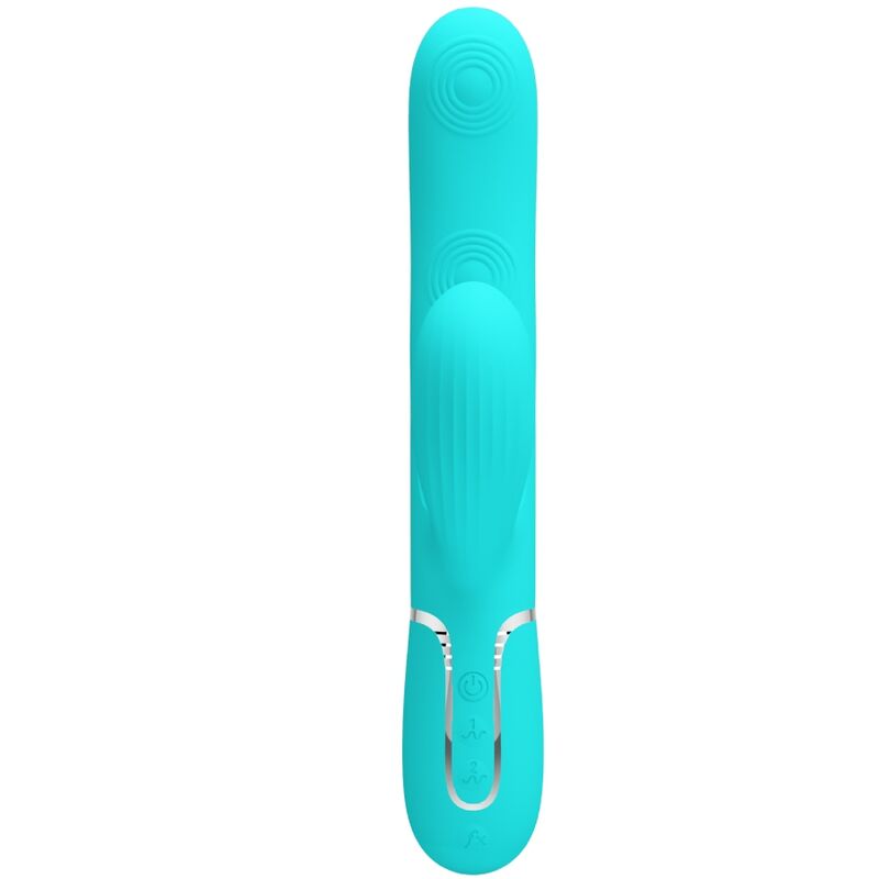 PRETTY LOVE FLIRTATION PERLITA VIBRATEUR MULTIFONCTION 3 1 POINT G VERT AQUA — vue détaillée