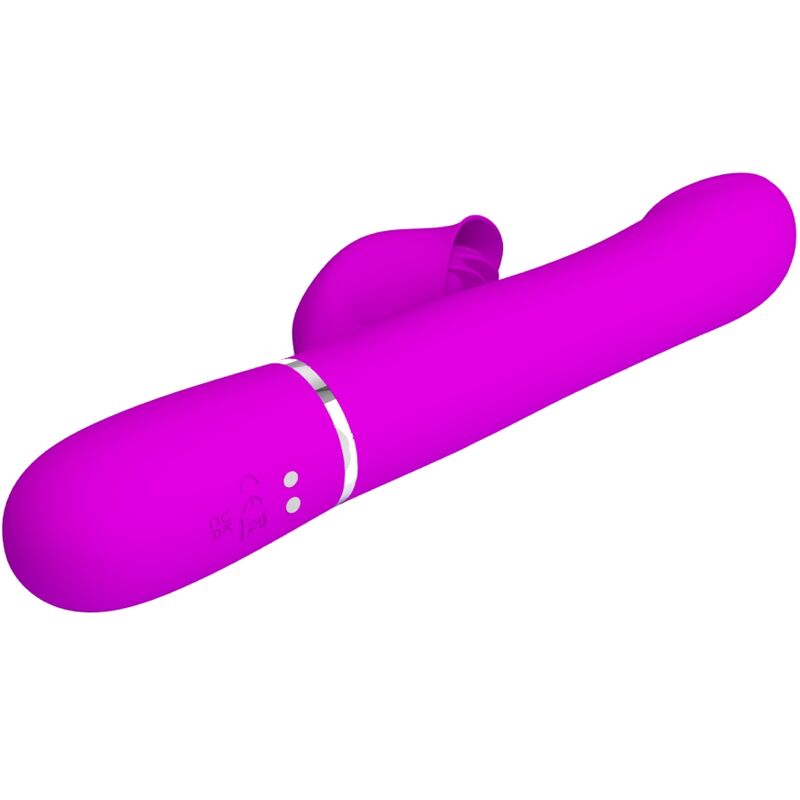 PRETTY LOVE FLIRTATION VIBRATEUR RABBIT PERLES VIOLET — accessoires inclus