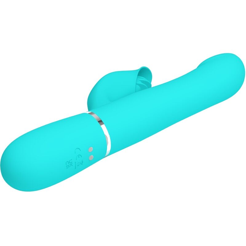 PRETTY LOVE FLIRTATION PERLES VIBRATEUR LAPIN VERT AQUA — accessoires inclus