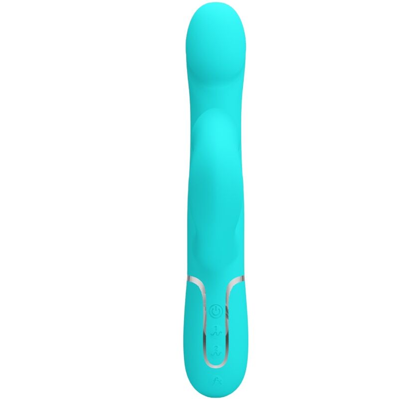 PRETTY LOVE FLIRTATION PERLES VIBRATEUR LAPIN VERT AQUA — vue détaillée