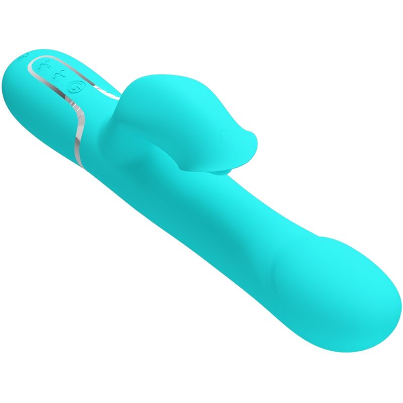 PRETTY LOVE FLIRTATION PERLES VIBRATEUR LAPIN VERT AQUA — vue arrière