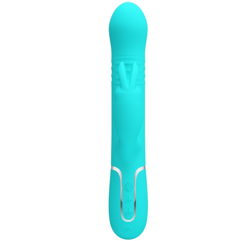 PRETTY LOVE FLIRTATION VIBRATEUR COALE RABBIT PERLES VERT AQUA — vue détaillée