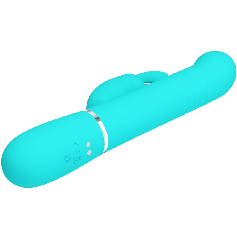 PRETTY LOVE - Vibrateur Coale Rabbit Perles Vert Aqua
