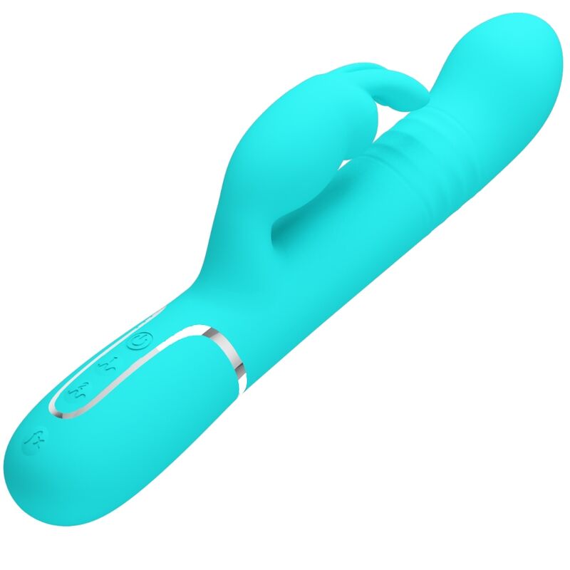 PRETTY LOVE FLIRTATION VIBRATEUR COALE RABBIT PERLES VERT AQUA — vue arrière