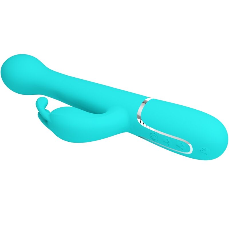 PRETTY LOVE FLIRTATION Vibrateur Dejon Rabbit 3 1 Multifonction Vert Aqua — vue alternative