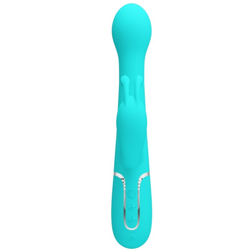 PRETTY LOVE FLIRTATION Vibrateur Dejon Rabbit 3 1 Multifonction Vert Aqua — vue détaillée