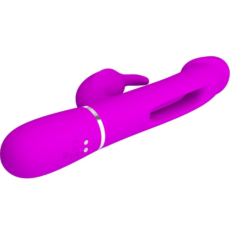PRETTY LOVE FLIRTATION Vibrateur Dejon Rabbit 3 1 Multifonction Fucsia — vue arrière