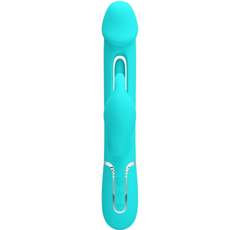 PRETTY LOVE FLIRTATION Vibrateur Dejon Rabbit 3 1 Multifonction Vert Aqua — vue détaillée