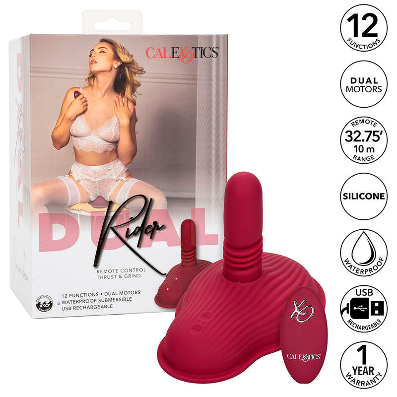 CALEXOTICS Rider Massager Double Moteur Télécommande Rouge — vue détaillée