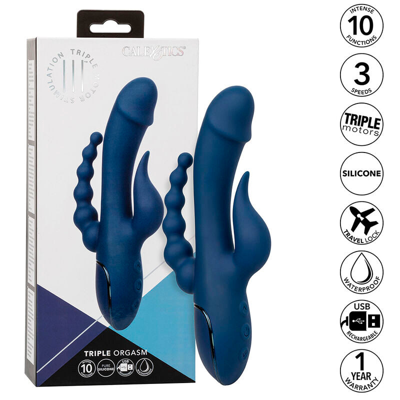 CALEXOTICS Vibrateur Triple Orgasme Bleu — vue détaillée