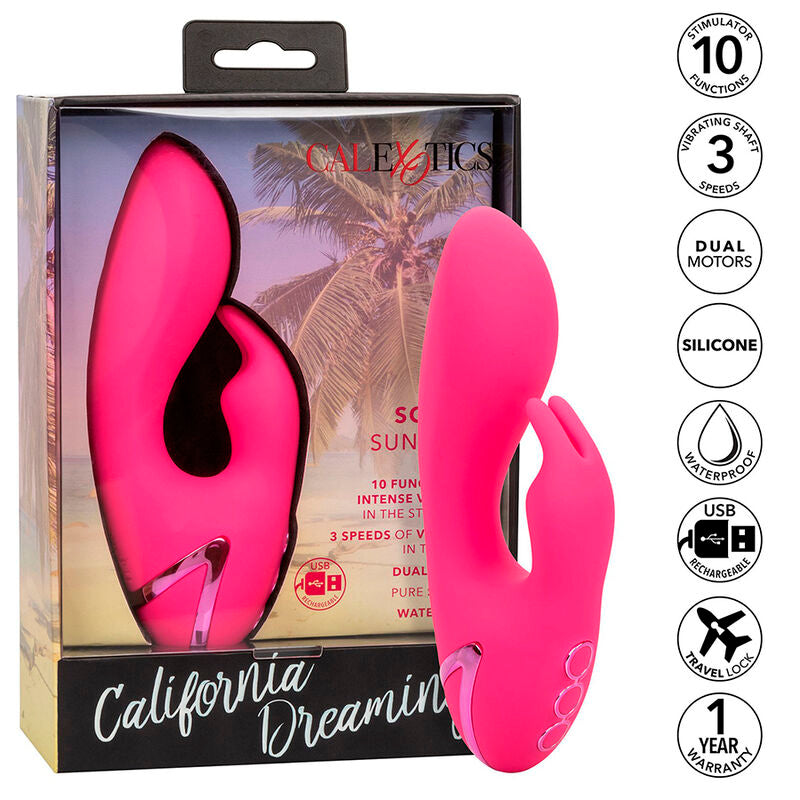 CALEXOTICS Donc. Vibrateur Cal Sunshine Rabbit Fuchsia Par Californi... — vue détaillée