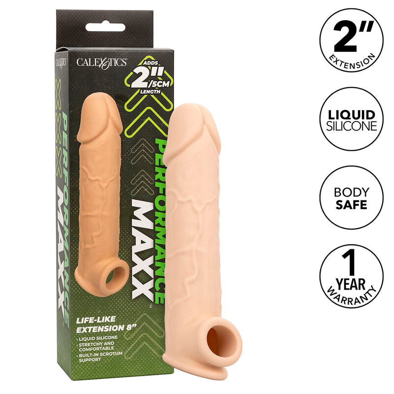 CALEXOTICS EXTENSION PERFORMANCE MAXX LIFE-LIKE 8 PEAU CLAIRE — vue détaillée