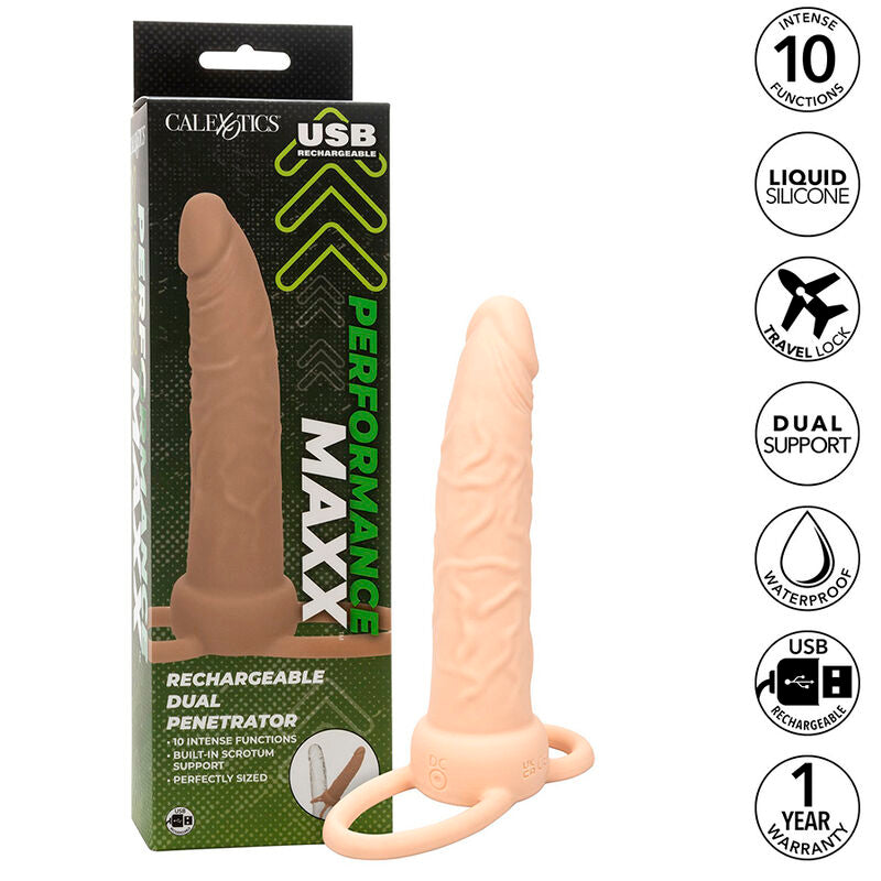 CALEXOTICS Performance Maxx Rechargeable Double Pénétrateur Peau Claire — vue alternative