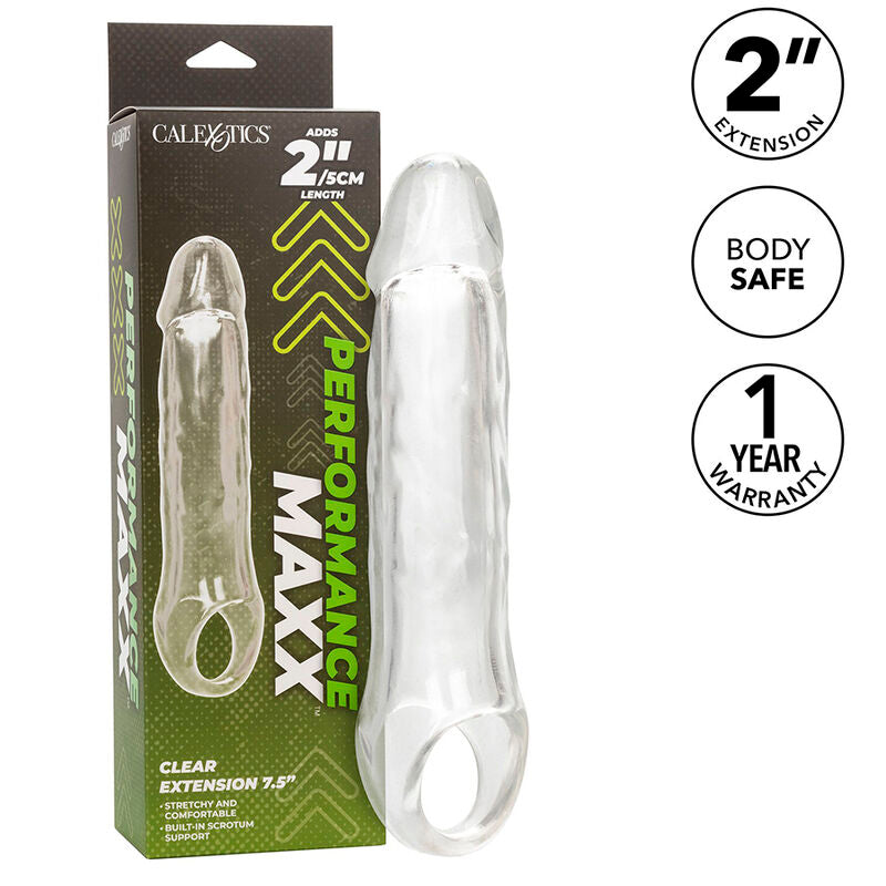 CALEXOTICS EXTENSION PERFORMANCE MAXX CLEAR 7,5 TRANSPARENTE — vue détaillée