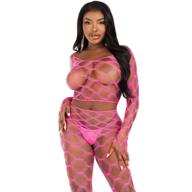 LEG AVENUE SETS Top & Leggins Hardcore Fuchsia - Aura Intime