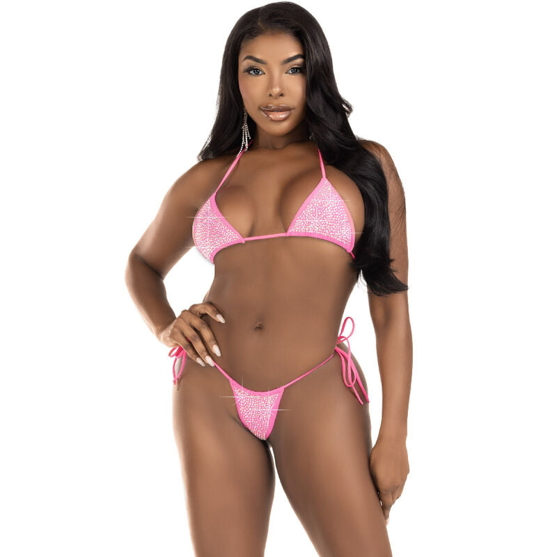 LEG AVENUE SETS Bikini Diamants Fuchsia - Aura Intime