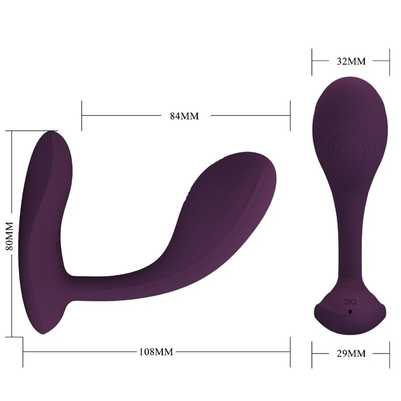 PRETTY LOVE FLIRTATION Baird Application Lila Rechargeable G-Spot 12 Vibrations — vue alternative