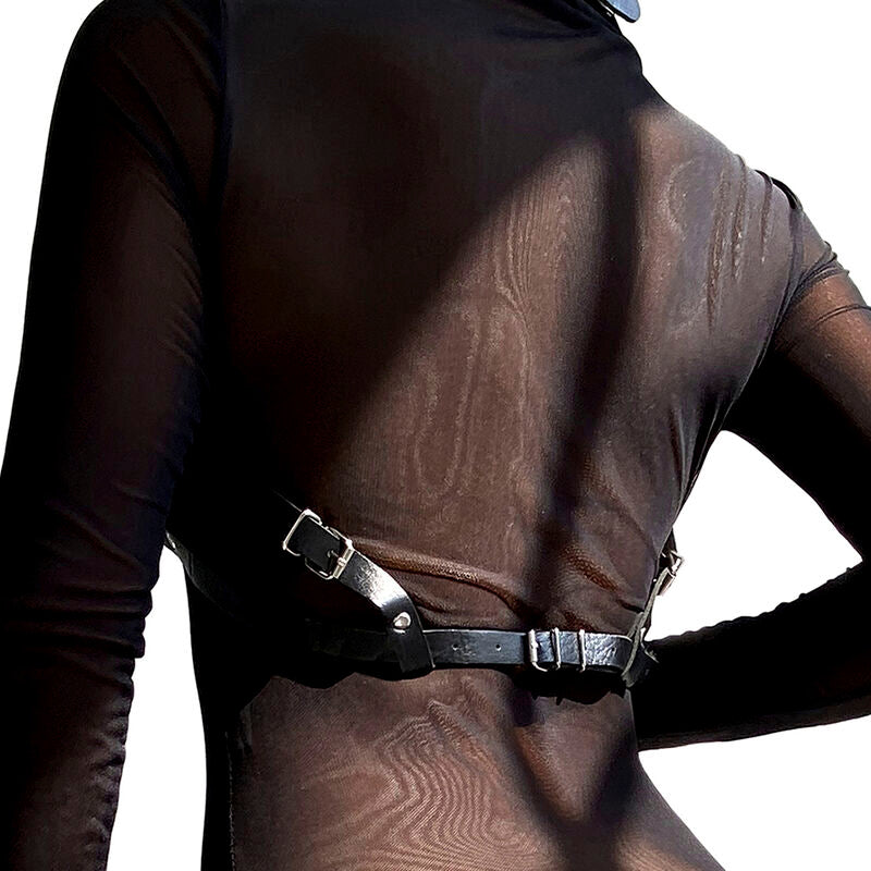 SUBBLIME FETISH Harnais Poitrine Cuir Noir Taille Unique — vue alternative