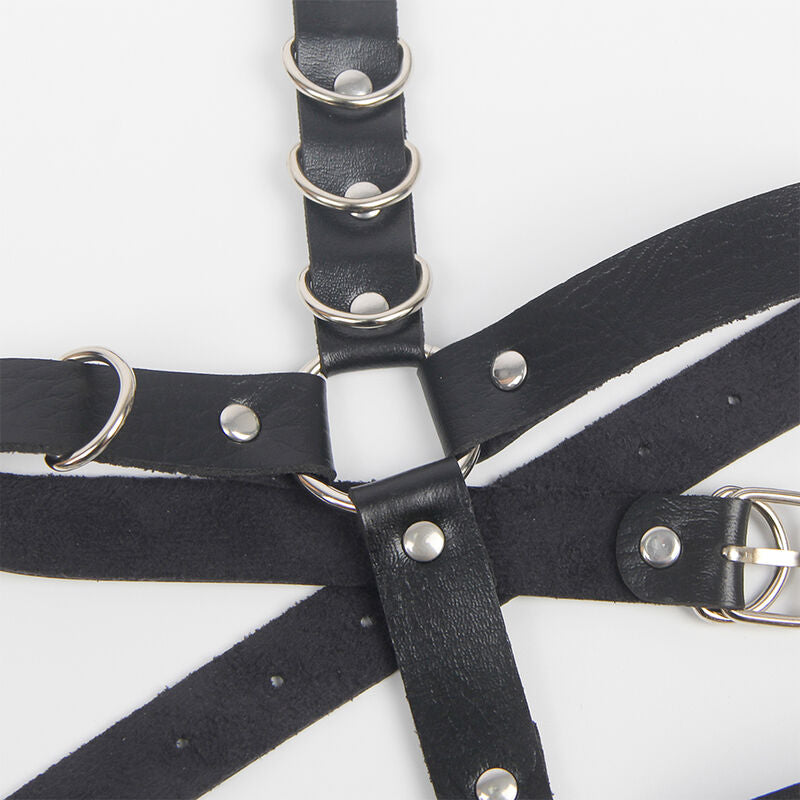 SUBBLIME FETISH Harnais Jarretières Anneaux Taille Unique — accessoires inclus