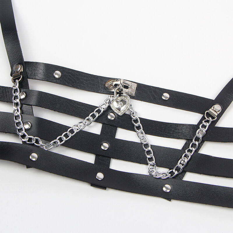 SUBBLIME FETISH Harnais Corset Chaîne Détail Taille Unique — vue arrière