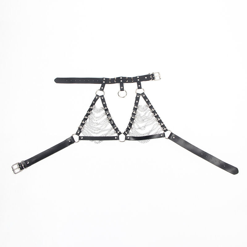 SUBBLIME FETISH Soutien-Gorge Harnais Collier Chaîne S Taille Unique — vue arrière