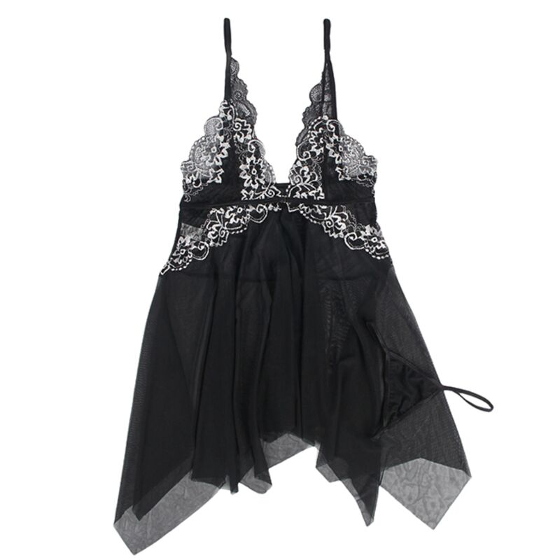 SUBBLIME BABYDOLLS Babydoll Tissu Tulle Poitrine Dentelle S/M — vue arrière