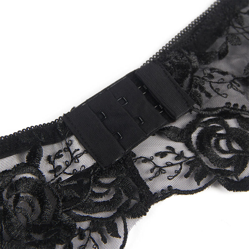 SUBBLIME SETS Lot 3 Pièces Soutien-Gorge + String + Jarretière Imprimé ... — accessoires inclus
