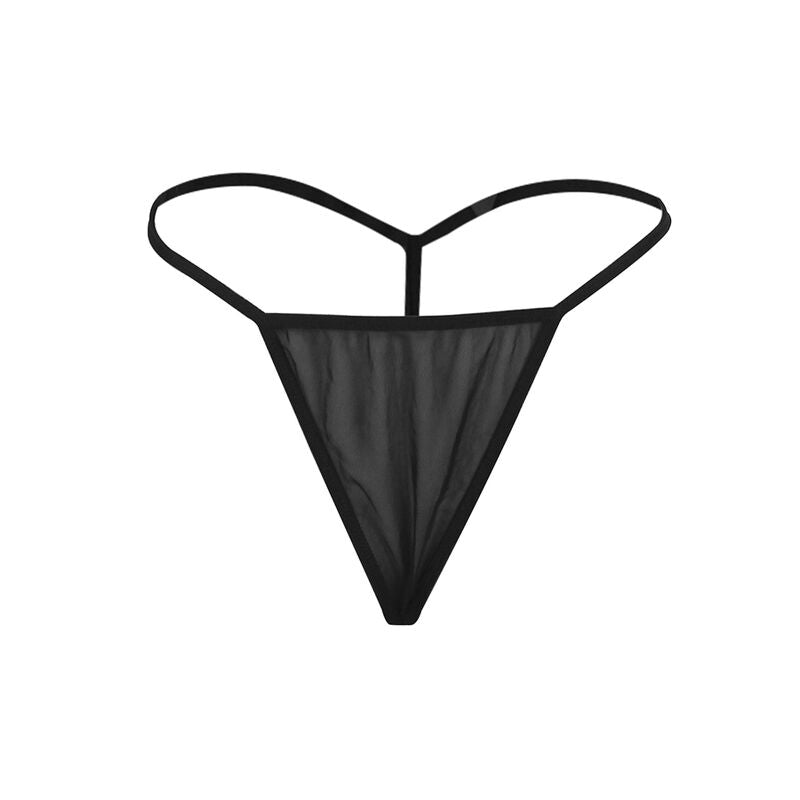 SUBBLIME BABYDOLLS Tissu Tulle Babydoll Dentelle Détail Fleur Noir L/Xl — vue arrière